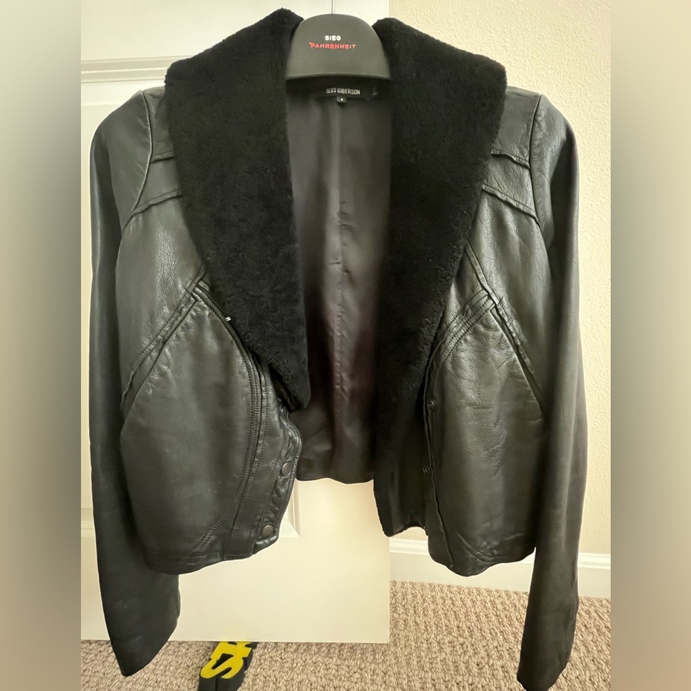 Tess Giberson Leather Black Jacket